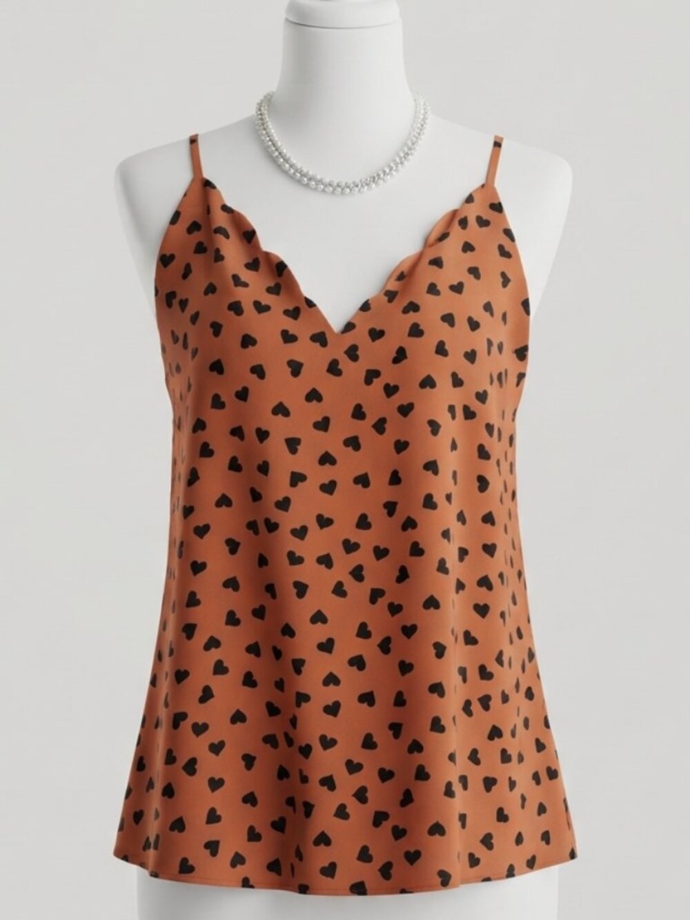 Socialite Rust/Terracotta Sleeveless Top Size Small